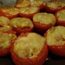 Przepis na Pomidory na grilla nadziewane dynią z trzema serami