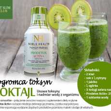 Przepis na Kiwi + cytryna + jabłko + ogórek + seler naciowy + prodetox activ