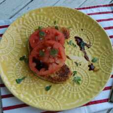 Przepis na SMAŻONY PATISON Z PARMEZANEM, POMIDOREM I OCTEM BALSAMICZNYM