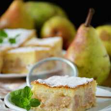 Przepis na Gruszkowiec - ciasto z gruszkami i masą budyniowo-jajeczną