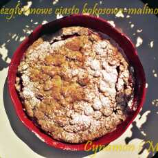 Przepis na Bezglutenowe ciasto kokosowo-malinowe / Glutenfree coconut raspberry crumble