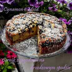 Przepis na Sernik z jagodami na drożdżowym spodzie / Yeast dough cheesecake with blueberries