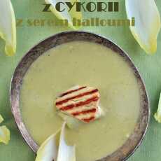 Przepis na Zupa krem z cykorii i z serem halloumi
