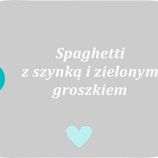 Przepis na Spagetti z szynką i zielonym groszkiem