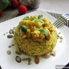 Przepis na Kasza jaglana curry z kurczakiem, ananasem i mleczkiem kokosowym