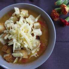 Przepis na Zupa z dyni, z papryką, pomidorami i chilli. Rozgrzewająca!
