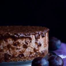 Przepis na Wegańskie, bezglutenowe ciasto kokosowe z nasionami chia i śliwkowa nutellą / Vegan, gluten free, chia seed coconut cake.