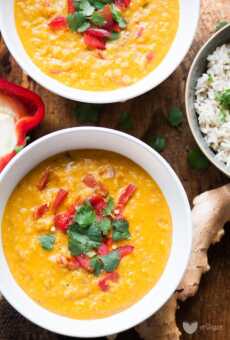 Przepis na Dyniowe curry z czerwoną soczewicą