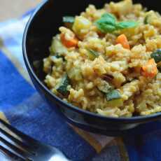 Przepis na Studencki obiad: risotto z cukinią, marchewką i selerem