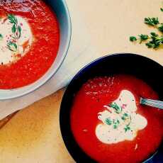 Przepis na Zupa krem z pomidorów z tymiankiem