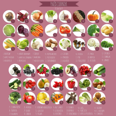 Przepis na Październik - sezonowe warzywa i owoce - grafika do wydrukowania