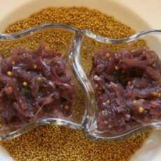 Przepis na KONFITURA Z CZERWONEJ CEBULI Z MUSZTARDĄ FRANCUSKĄ