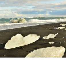 Przepis na Islandia południowa i zachodnia -lód, czerń i strzelająca woda
