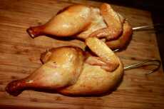 Przepis na Wędzone półtuszki kurczaka z beczki
