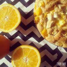 Przepis na Kolory jesieni - Przepis na szybkie ciasto z jabłkami i pomarańczą / Colours of Autumn – Quick cake with apples and orange