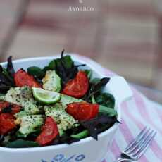 Przepis na Sałata Pieczone Pomidory & Awokado / Roasted Tomatoes Salad (vegan)