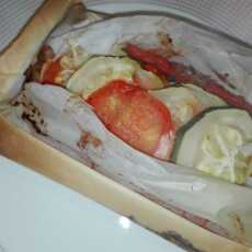 Przepis na Sandacz zapiekany z cukinią i pomidorem