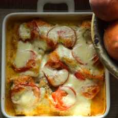 Przepis na Zapiekanka rybna z pomidorami i mozzarellą