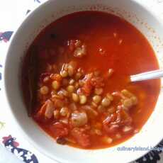 Przepis na Dietetyczna zupa: czerwona zupa z zielonej soczewicy