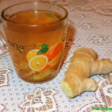 Przepis na Herbatka imbirowa na przeziębienie i ból gardła.