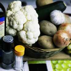 Przepis na Zapiekanka z ziemniaków, cukinii i kalafiora 