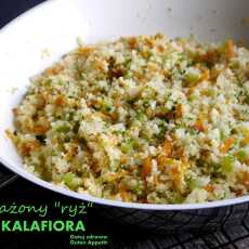 Przepis na Smażony 'ryż' z kalafiora z warzywami