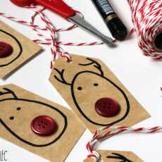Przepis na świąteczne tagi do prezentów z reniferem - DIY