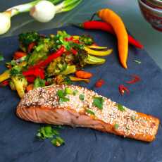 Przepis na Veggies&Salmon Asian Style | Losos&Warzywa po Azjatycku