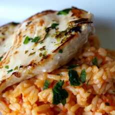 Przepis na Red rice with chicken | Czerwony ryz z kurczakiem