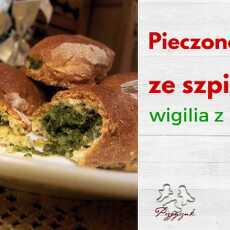 Przepis na Wigilia o niskim IG z Przepysznikiem i Naturą Rzeczy: Pełnoziarniste pieczone pierogi ze szpinakiem