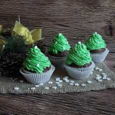 Przepis na Słodkie środy - Kakaowe muffiny z nutą piernika - choinki 