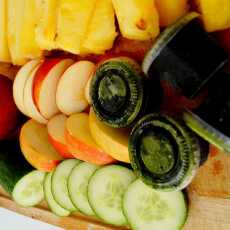Przepis na Ogórek + ananas + sok z trawy pszenicznej + jabłko