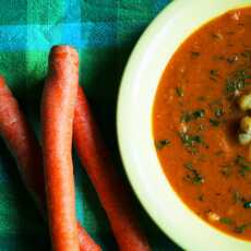 Przepis na Zupa krem z ciecierzycy z pomidorami