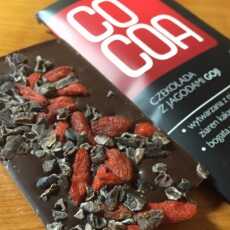 Przepis na Wegańska czekolada. Raw, vegan chocolate COCOA z jagodami goji. 