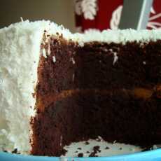 Przepis na Zasypane śniegiem wegańskie ciasto czekoladowe