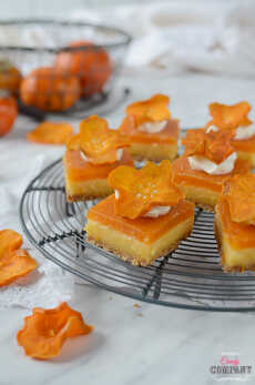 Przepis na Krajanka cytrynowa z kaki. Persimmon lemon bars