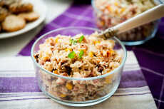 Przepis na Sałatki ryżowe z wędzoną szynką