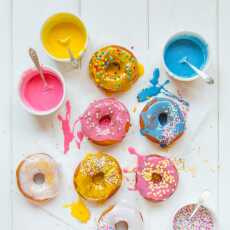 Przepis na CMYK donuts - amerykańskie pączki jak malowane