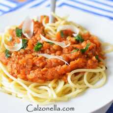 Przepis na SPAGHETTI À LA BOLOGNESE BEZ MIĘSA