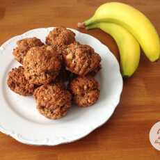 Przepis na Muffinki bananowe z masłem orzechowym (bez jajek i mleka)