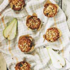 Przepis na Owsiane muffinki z twarożkiem i gruszkami