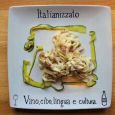 Przepis na Tagliatelle con zucchine e prosciutto cotto