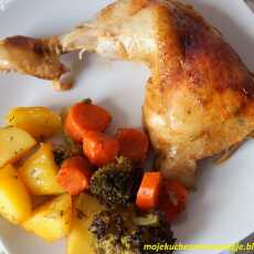 Przepis na Kurczak z warzywami pieczony w rękawie