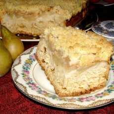 Przepis na Jabłkowo-gruszkowe drożdżowe ciasto na suchych drożdżach...