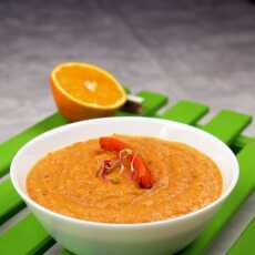 Przepis na Zupa krem z pieczonej marchewki z mleczkiem kokosowym i sokiem z pomarańczy