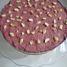 Przepis na Kokosowo-migdałowy tort z truskawkowym dżemem Chia