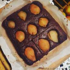 Przepis na Ciasto czekoladowe z gruszkami (owsiano-orkiszowe)