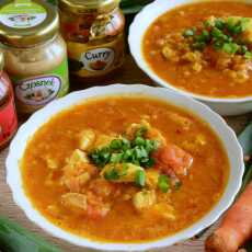 Przepis na Zupa curry z czerwoną soczewicą i kurczakiem
