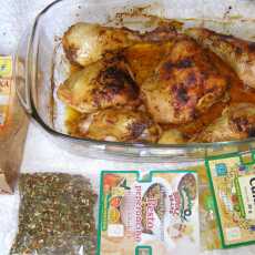 Przepis na Uda kurczaka z piekarnika z pesto peperroncino,curry,papryką wędzoną...