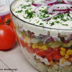 Przepis na Sałatka gyros warstwowa / Layered salad 